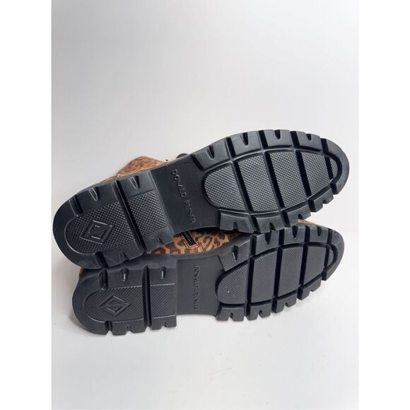Donald Pliner Boots Size 7 Leather Animal Print Classic Hiker Design Suede NEW - Picture 10 of 10